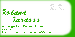 roland kardoss business card